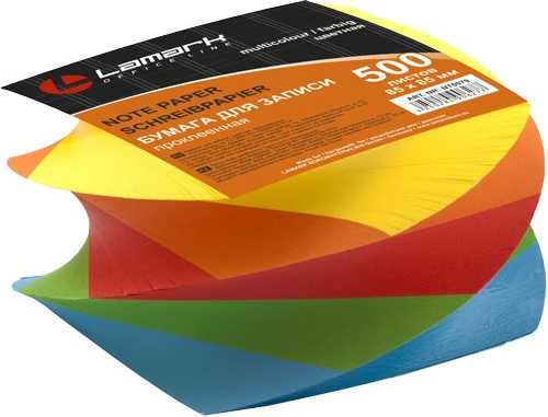 Блок д/записей 85*85*50 цветной, спираль "lamark"  NT0080