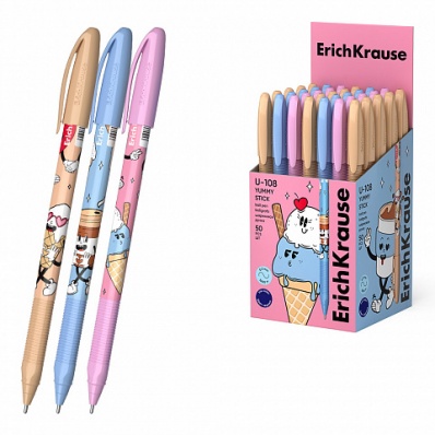 Ручка шар. синяя 1мм "U-108 Stick Yummy"  ЕК63106