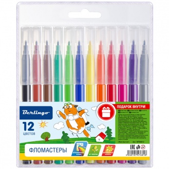 Фломастеры 12цв. "Жил-был кот", блистер  WP00612