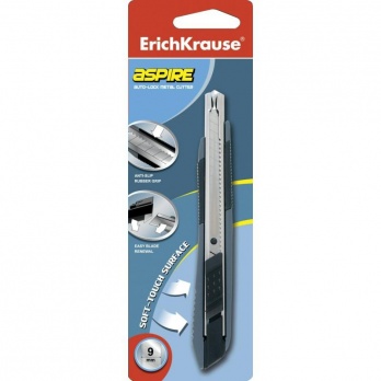 Нож канц. 9мм "Aspire" auto-lock метал.  ЕК34935